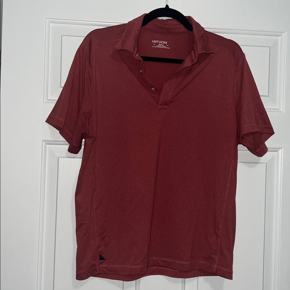 UNTUCKit Burgundy Polo Shirt Men’s Small